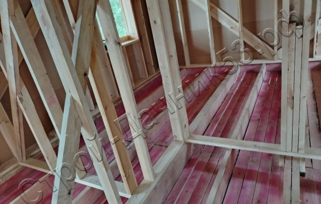 4 Каркасно-щитовой дом Д-37, 9х6м, 65 М², Мурманская область, посёлок Минькино. (6)